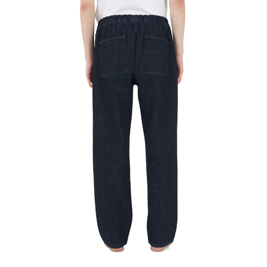 selvedge stripe track pants _ rinsed indigo