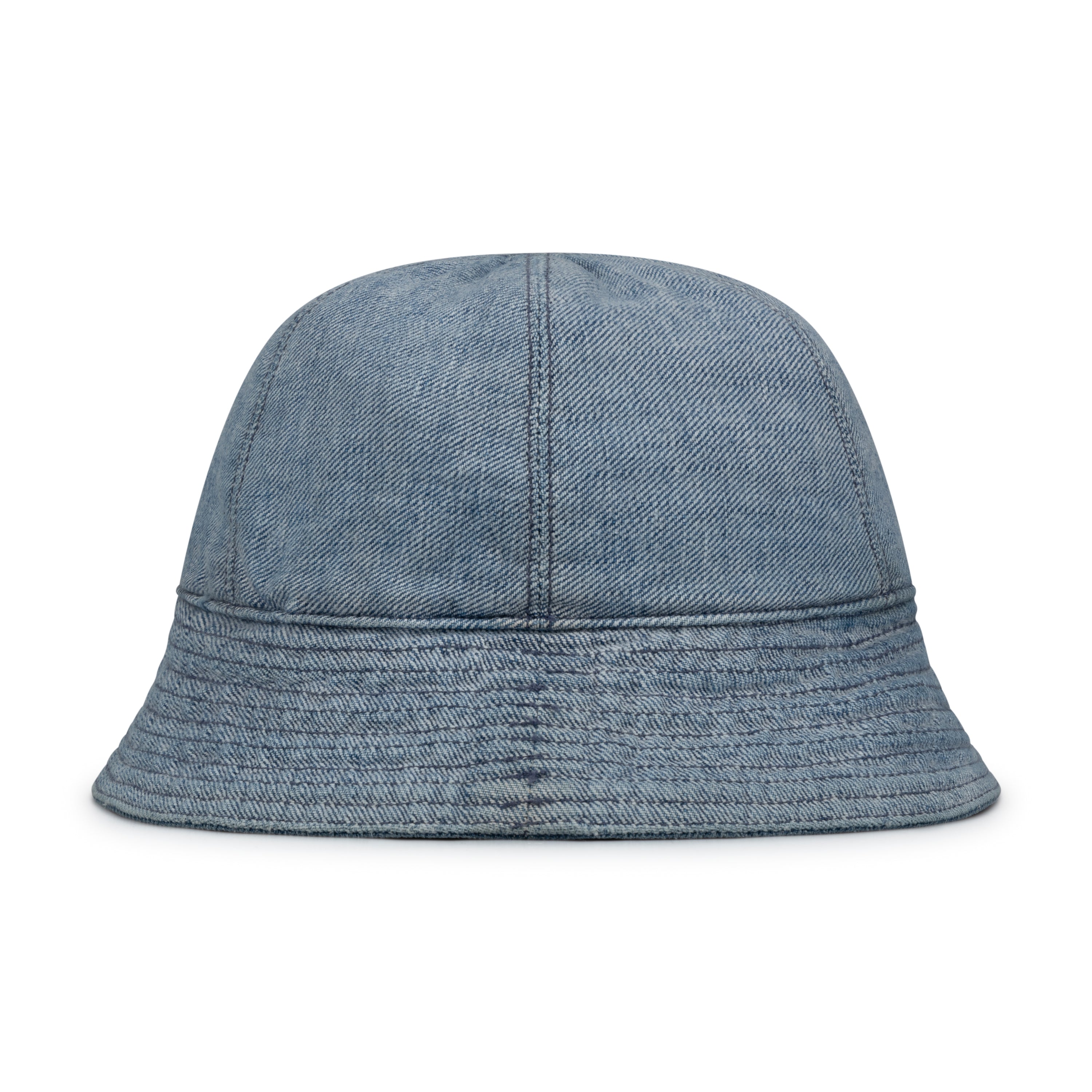 Selvedge Denim Bucket Cap in Eco Stone Wash – non