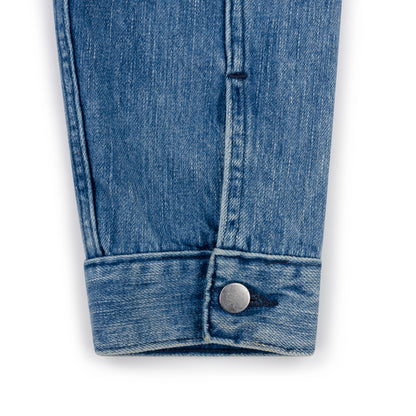 pocket jacket _ acid wash selvedge denim