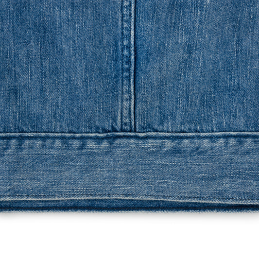 pocket jacket _ acid wash selvedge denim