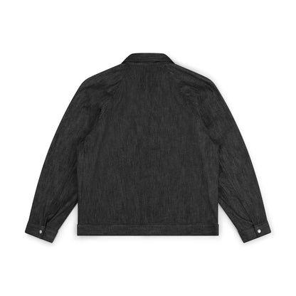 raglan jacket _ raw black selvedge denim