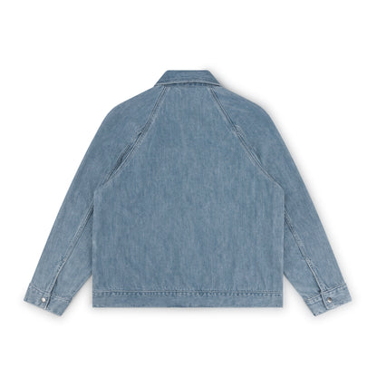 raglan jacket _ ozone wash selvedge denim