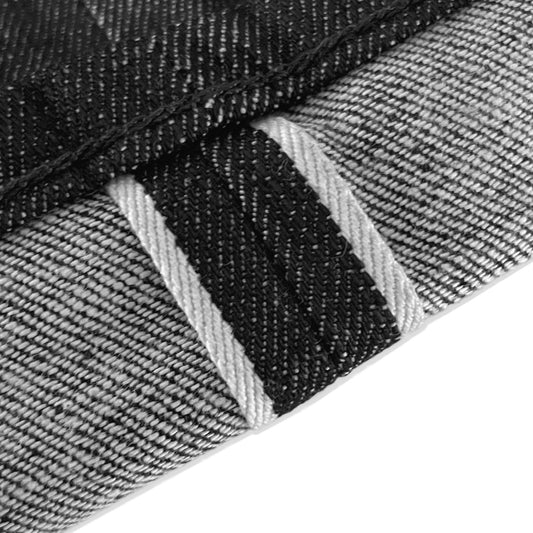 relaxed tapered jean _ raw black selvedge denim