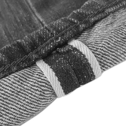 relaxed tapered jean _ washed grey selvedge denim