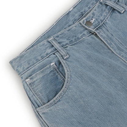 relaxed tapered jean _ ozone wash selvedge denim