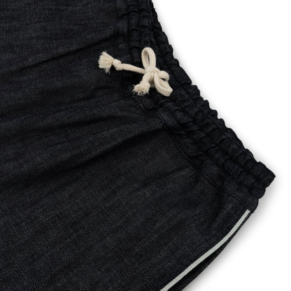 selvedge stripe track pants _ raw indigo