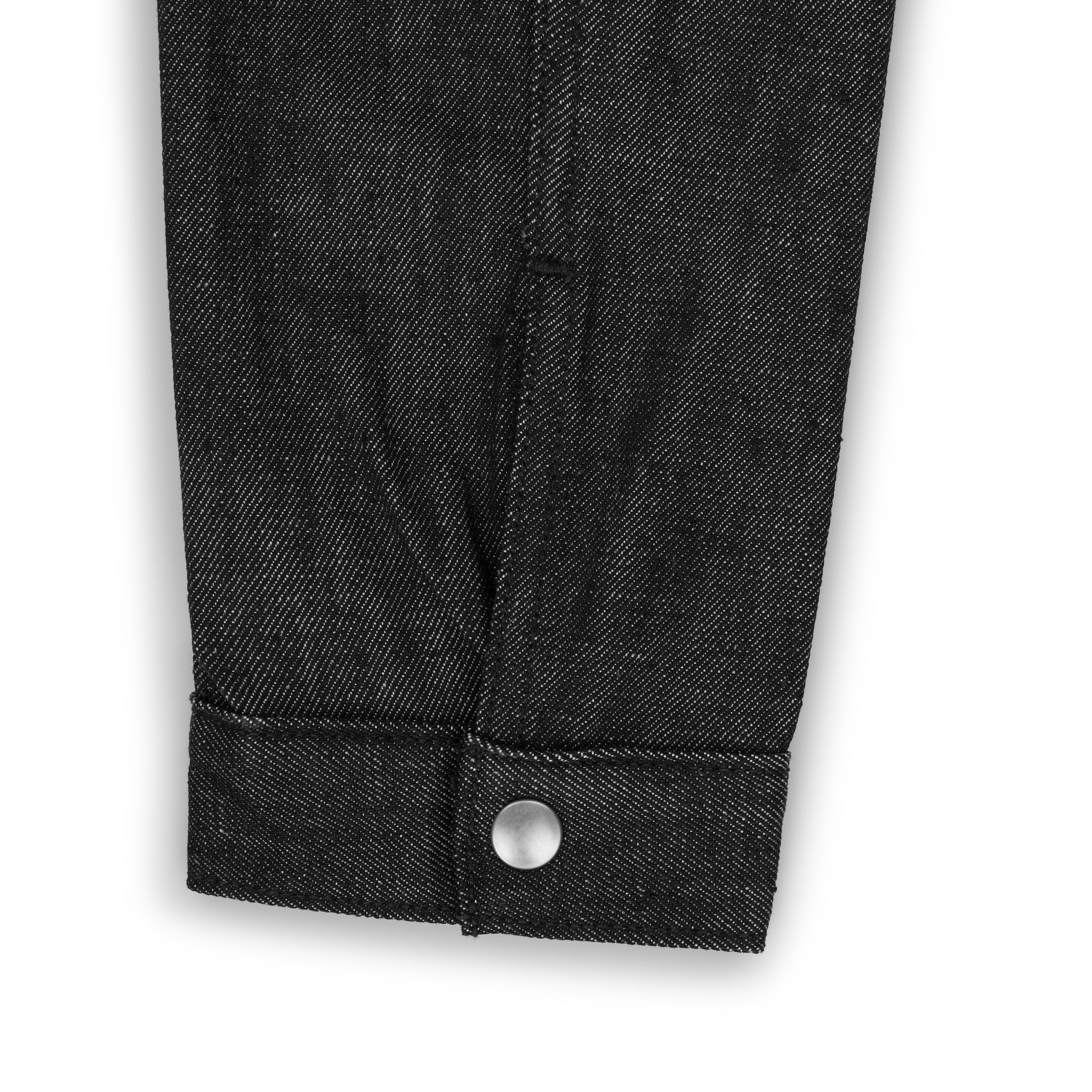 Work Jacket in Raw Black Selvedge Denim